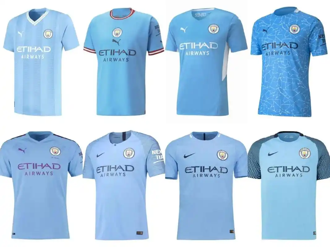 更换队徽后的曼城球衣合集 - 抖音