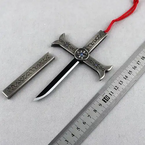 海贼王周边 鹰眼十字架鞘刀 鹰眼大刀钥匙扣 海贼王鹰眼武器