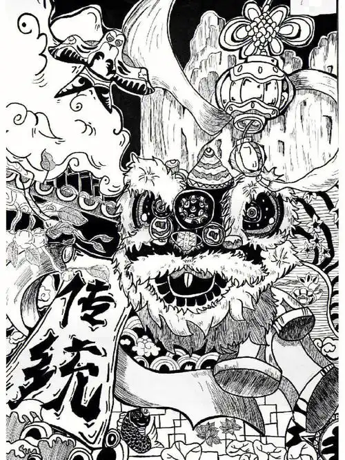 临摹手绘非遗绘画