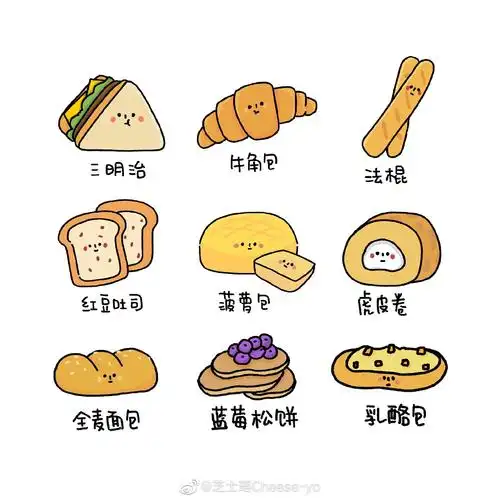 超萌食物插画