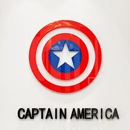 漫威英雄标志亚克力墙贴变形金刚美国队长3d立体贴纸宿舍装饰贴画