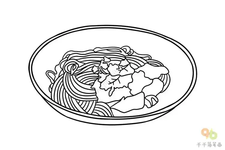 甘肃兰州美食 兰州拉面简笔画_地方美食简笔画