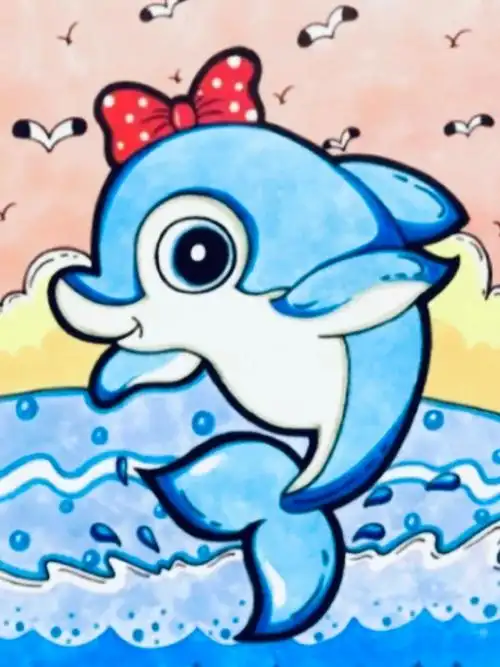 儿童画(小海豚98)