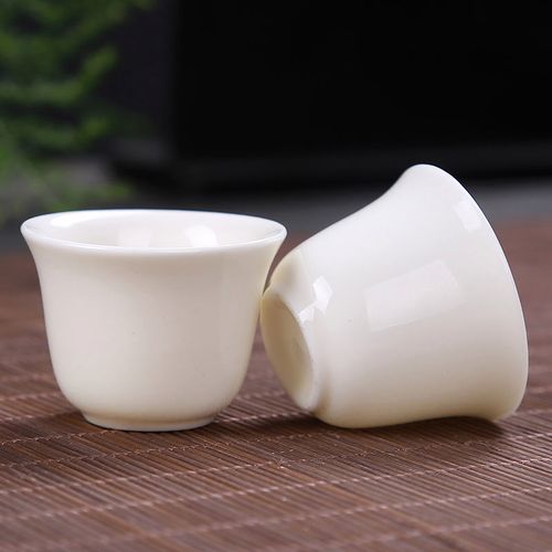 三钱杯小酒杯白瓷小品茗杯白酒小酒盅酒杯青瓷圆口酒杯60ml6个装