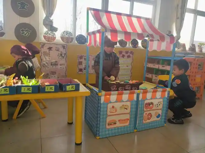 迎检查,促成长——唐自头镇中心幼儿园中班开展区域活动