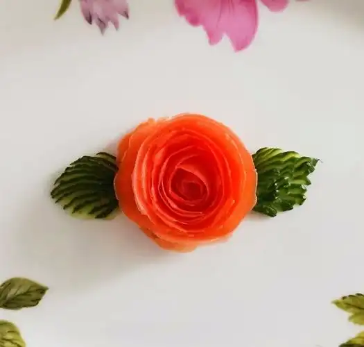 云豪慢生活做的番茄/西红柿玫瑰花 摆盘装饰