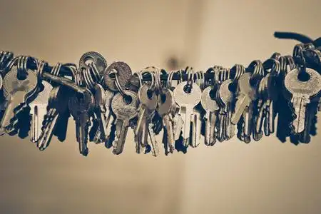 一大串钥匙照片