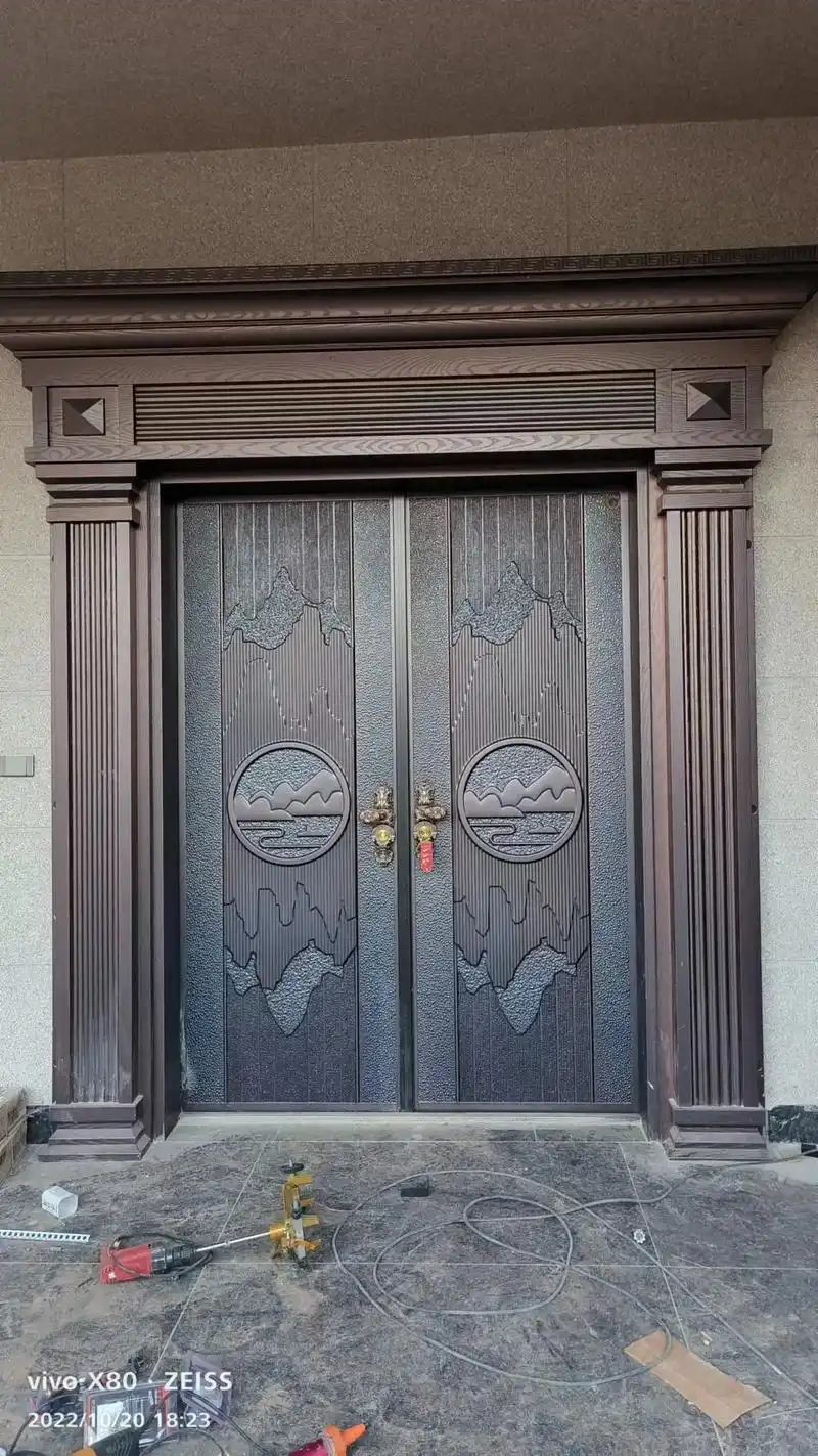 创作灵感经典铜门卡门安装图片