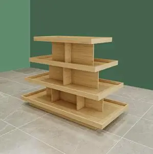 000人付款淘宝土特产中岛展示柜产品陈列货架烟酒展台样品超市堆头