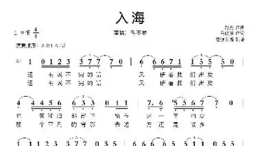 入海智能简谱演唱:毛不易歌谱-苍强曲谱
