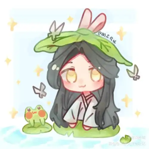 今天就算花城主来了怜怜也是我_天官赐福花怜古风q版绘画作品