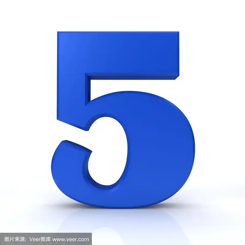 计算机图标,三维图形,标志,蓝色,数字5