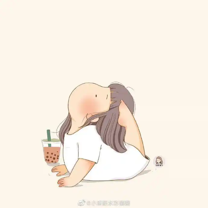 一组超级可爱的减肥小女孩插画分享!