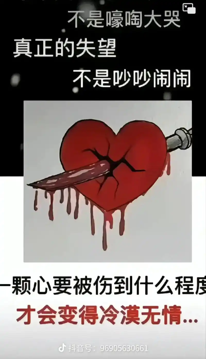 心疼心痛心碎才会变得冷漠无情不是嚎啕大哭不是吵吵闹闹一颗心要被伤