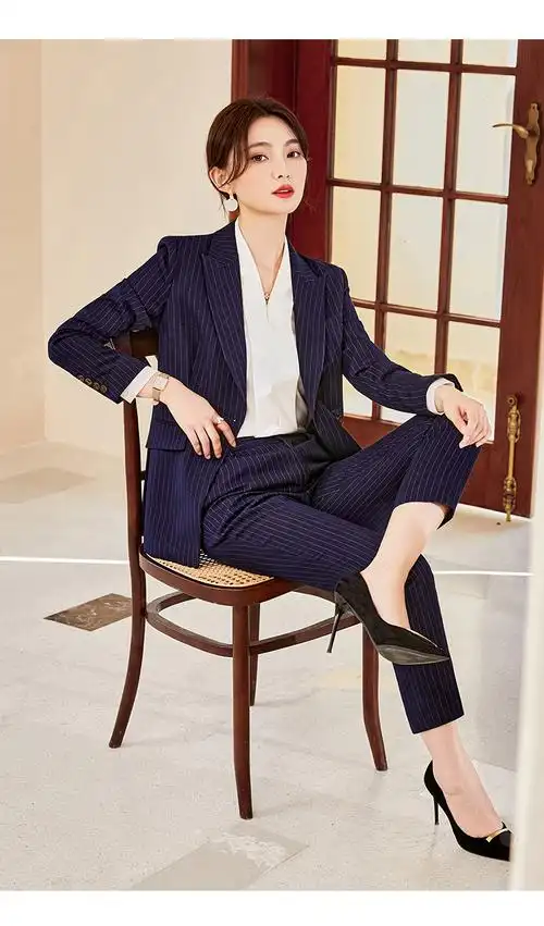 皮尔卡丹品牌女装新款小西装女高端职业套装女时尚气质女神范西装正装