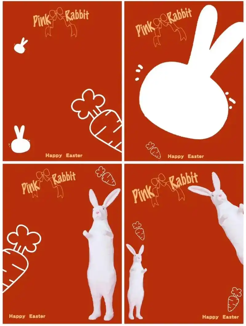 2023兔年宝宝创意拍照抠图素材背景图