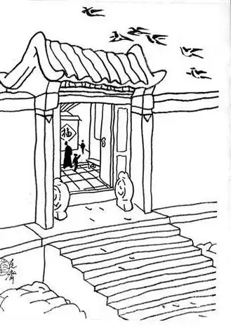 的简笔画传统门饰简笔画门简笔画画个门简笔画神武门简笔画古代大门的