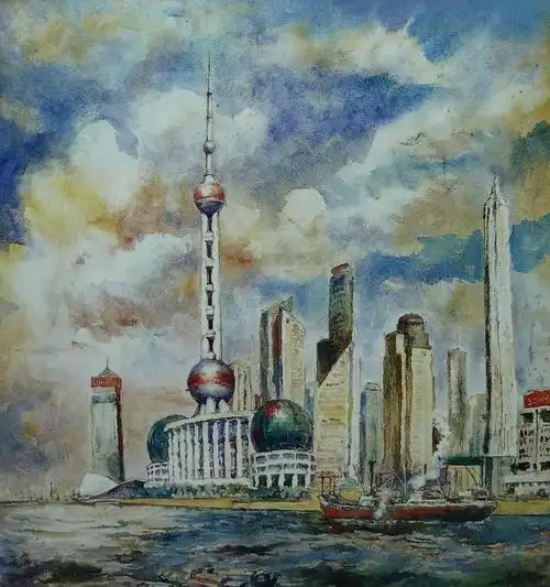 【转载】水彩画里的上海胜迹