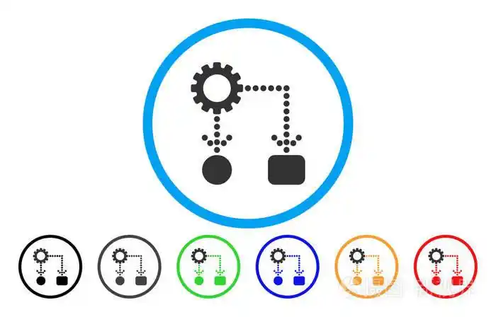 工艺流程图配置圆形的图标
