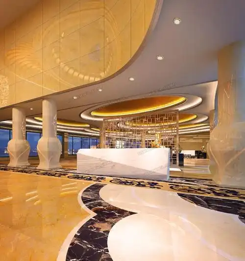 精美 酒店豪华大堂 前台接待区