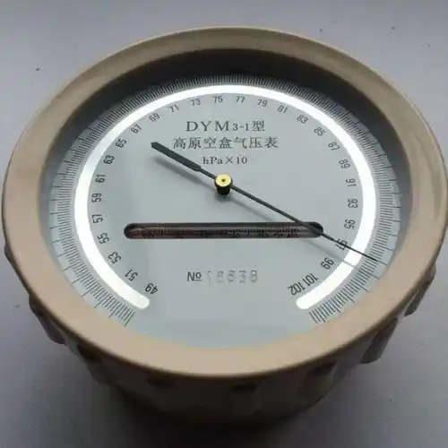 鸿奕dym31高原型空盒气压表使用方法高原型大气压力表空盒气压计图片