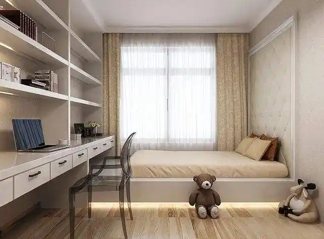 小户型卧室书柜装修效果图和结构功能
