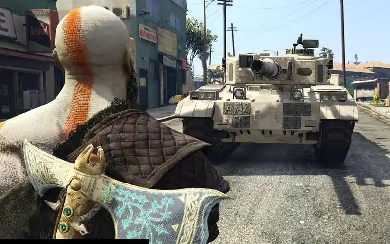 奎托斯对战拉玛 gta5_哔哩哔哩_bilibili