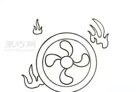 怎么画哪咤的风火轮最简单来学哪咤的风火轮简笔画画法