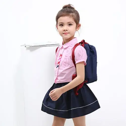 6-12岁女童衬衣,用穿搭诠释甜美