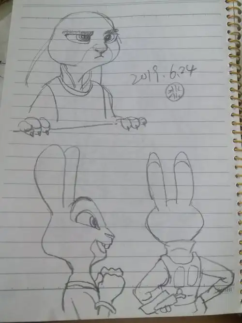 20190624 题目:迪士尼角色头部三视图