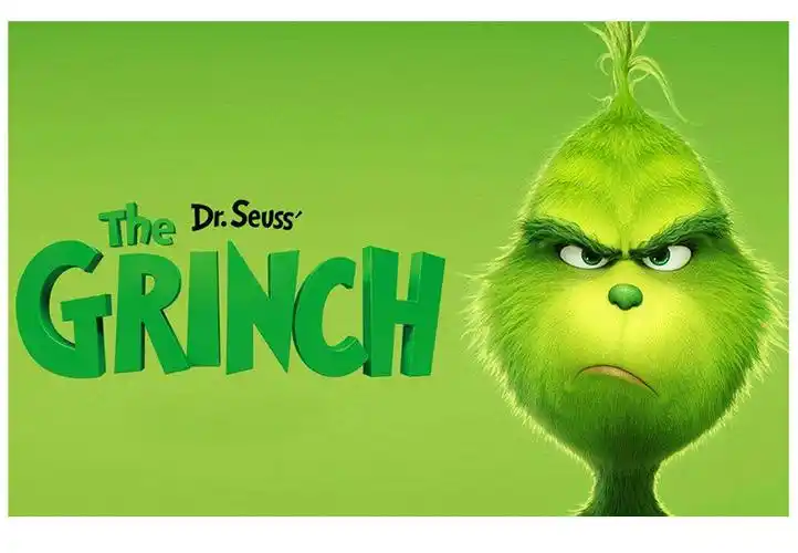 正版新款圣诞怪杰绿毛怪格林奇大头毛绒公仔儿童玩具娃娃爆款批发