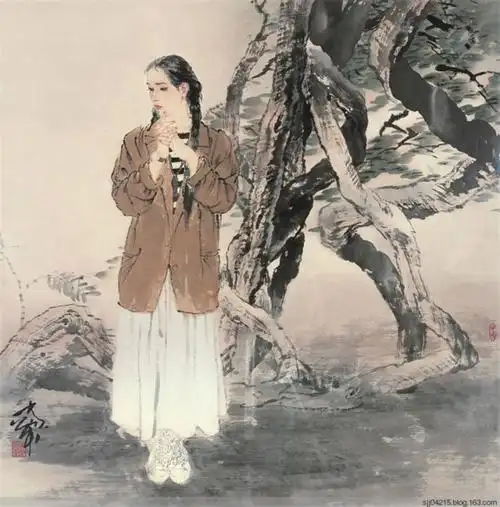 【国画】何家英人物绘画精品作品欣赏(5)