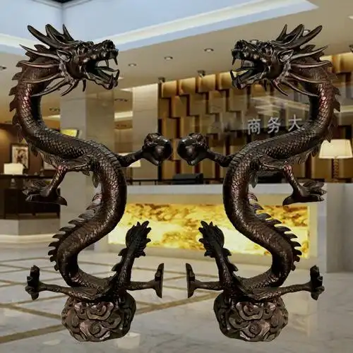 摆件卓弘铜龙升龙龙生肖生肖龙摆件开业礼品酒店摆件
