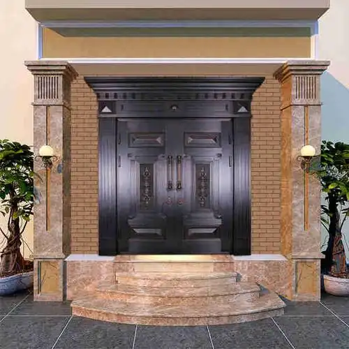 大门口5步台阶好吗 农村别墅房屋外正门前的台阶数风水讲究设计图