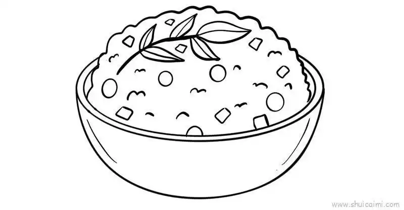 米饭从哪里来简笔画