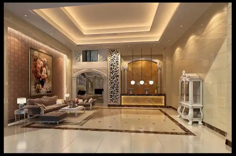 网上承接效果图制作,联系qq:2269646410欧式美容院大厅效果图