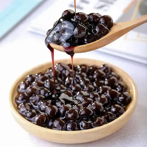 源珍快煮珍珠琥珀波霸珍珠奶茶原料珍珠粉圆黑珍珠非免煮珍珠源珍08黑