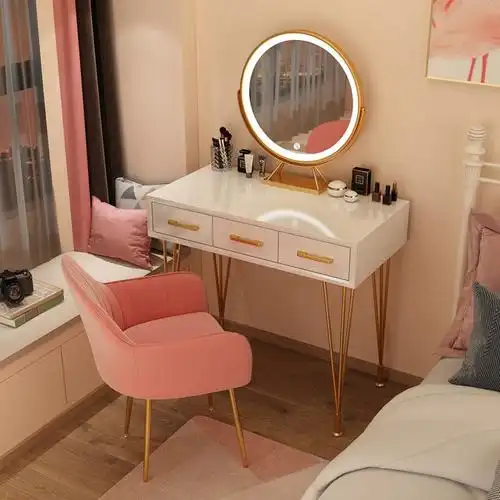 寻木匠梳妆台网红ins风小户型翻盖书桌女生卧室北欧简约创意少女化妆