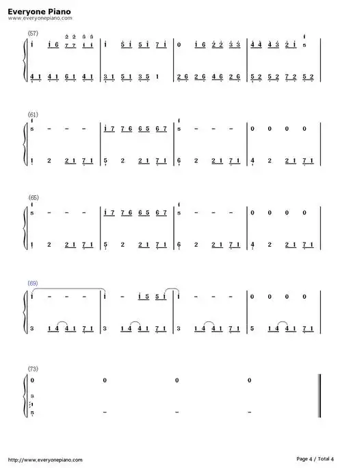 简单爱简单版-eop教学曲双手简谱预览4