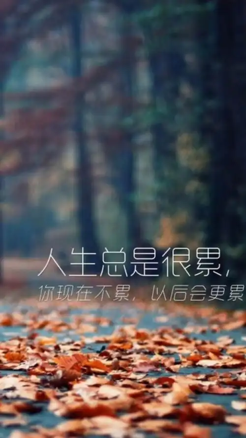 人生总是很累你现在不累以后会更累