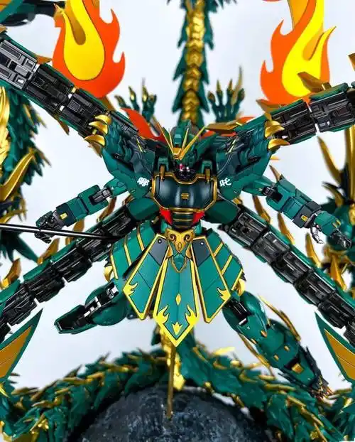 哪吒变龙王这个mg双头龙高达的场景也太顶了