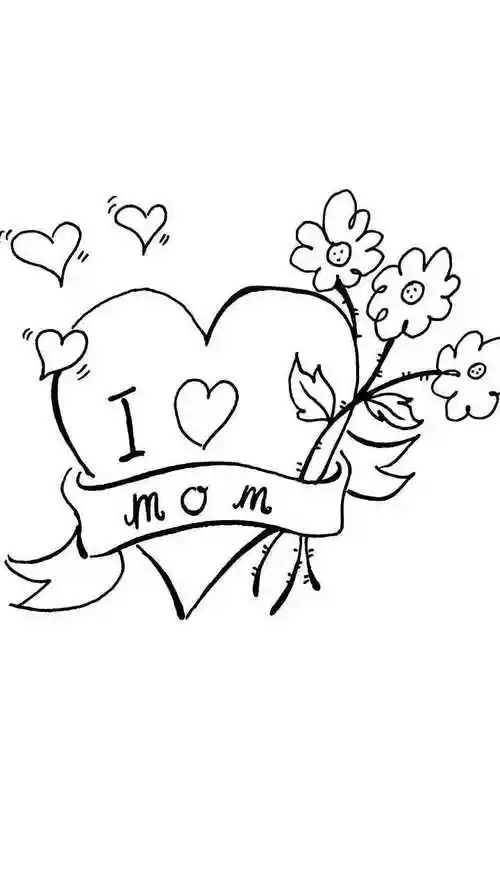 母亲节,简笔画个爱心,感恩