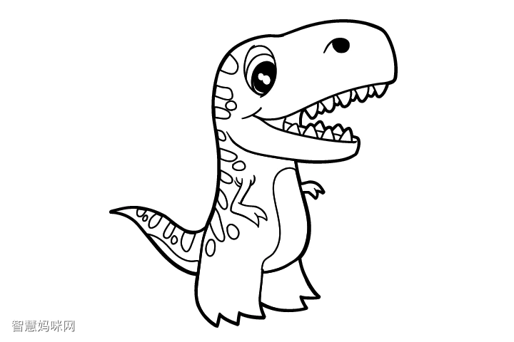 简单好画的小恐龙简笔画图片