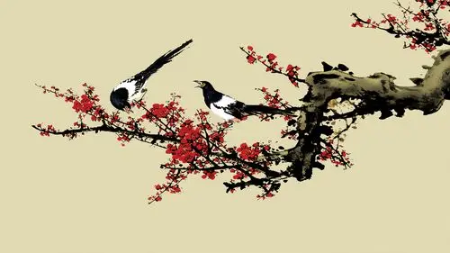 中国风花鸟工笔画,艺术壁纸-回车桌面