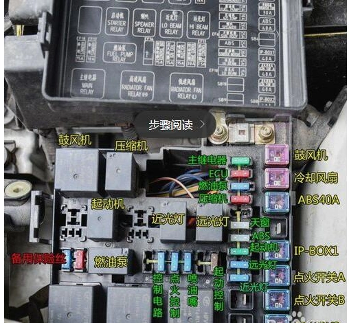 汽车继电器位置图
