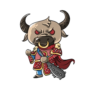 知名神话故事人物ip卡通手绘形象牛魔王