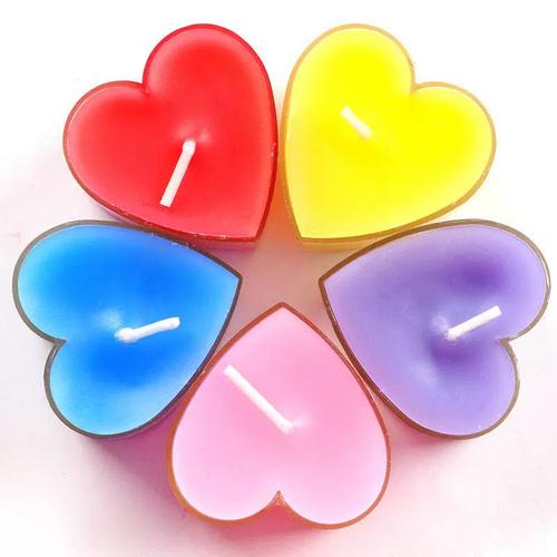 表白用的摆心形的蜡烛浪漫生日蜡烛抖音无烟表白小蜡烛送花瓣