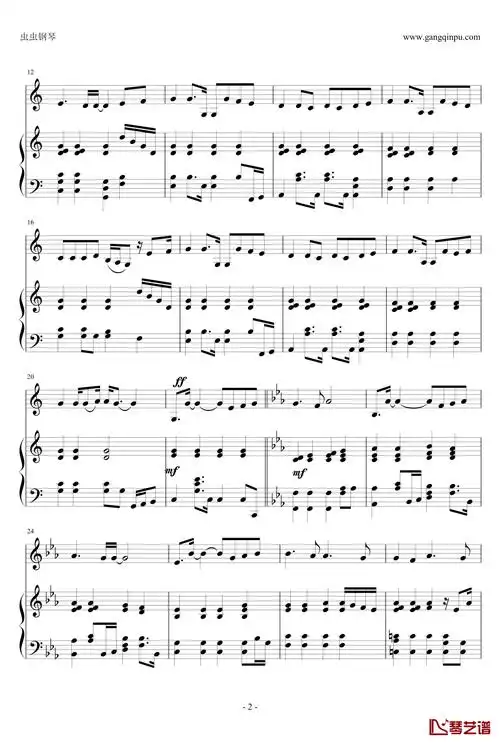 黑色幽默钢琴谱--周杰伦c调弹唱版2