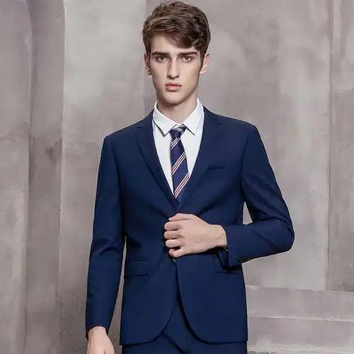 圣得西西服套装职业正装修身商务休闲新郎婚礼结婚礼服西装男套装