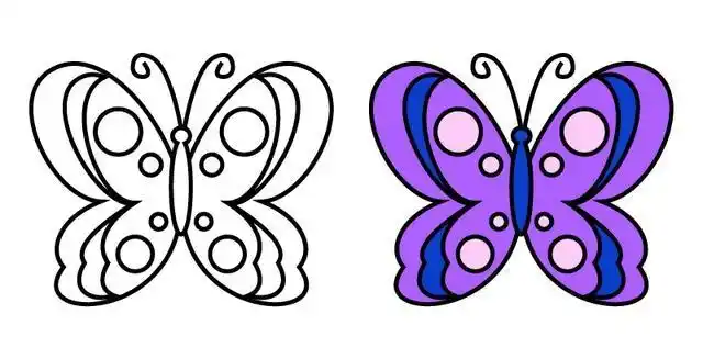 8种不同的美丽蝴蝶简笔画画法图片大全